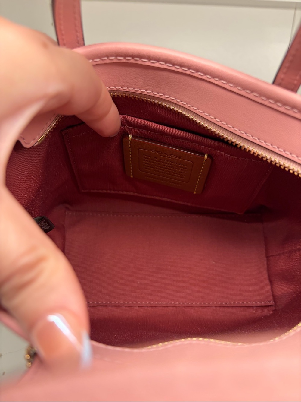 Coach Mini City Tote in Powder Pink w/Crossbody Strap - Picture 4 of 16